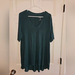 Torrid Teal V-Neck Short Sleeve Tee